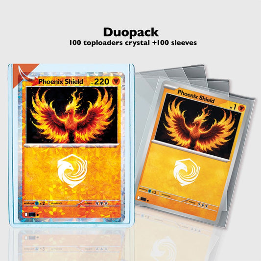 Phoenix Shield Duopack – 100 Toploader + 100 Sleeves 35pt