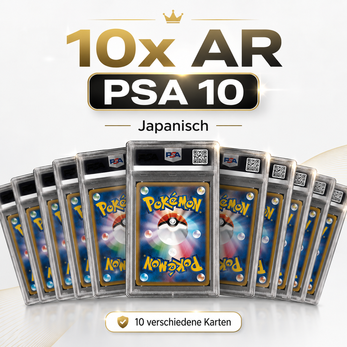 Pokémon 10x Art Rare (AR) PSA 10 – Japanisch
