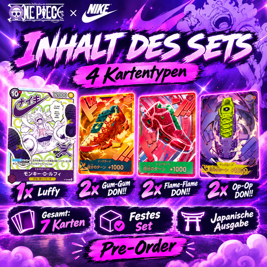 One Piece x Nike Collab Edition – Inhalt des 7-Karten-Sets Japanisch