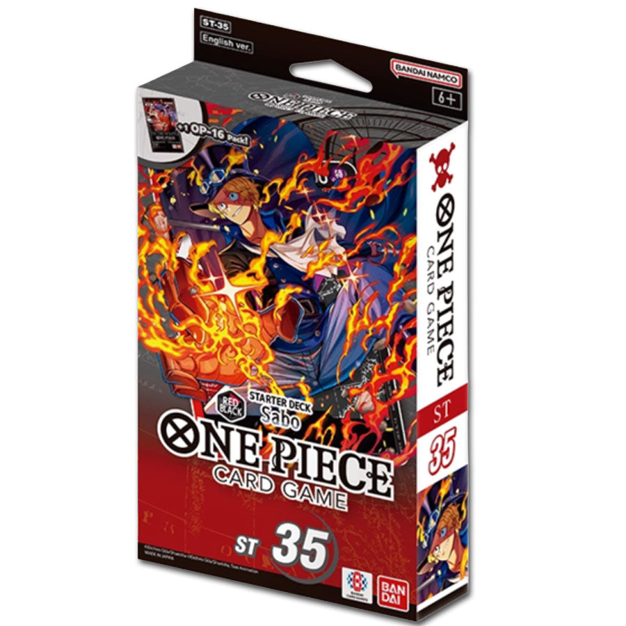One Piece Card Game Starter Deck ST-35 – Red/Black Sabo (EN) – Pre-Order