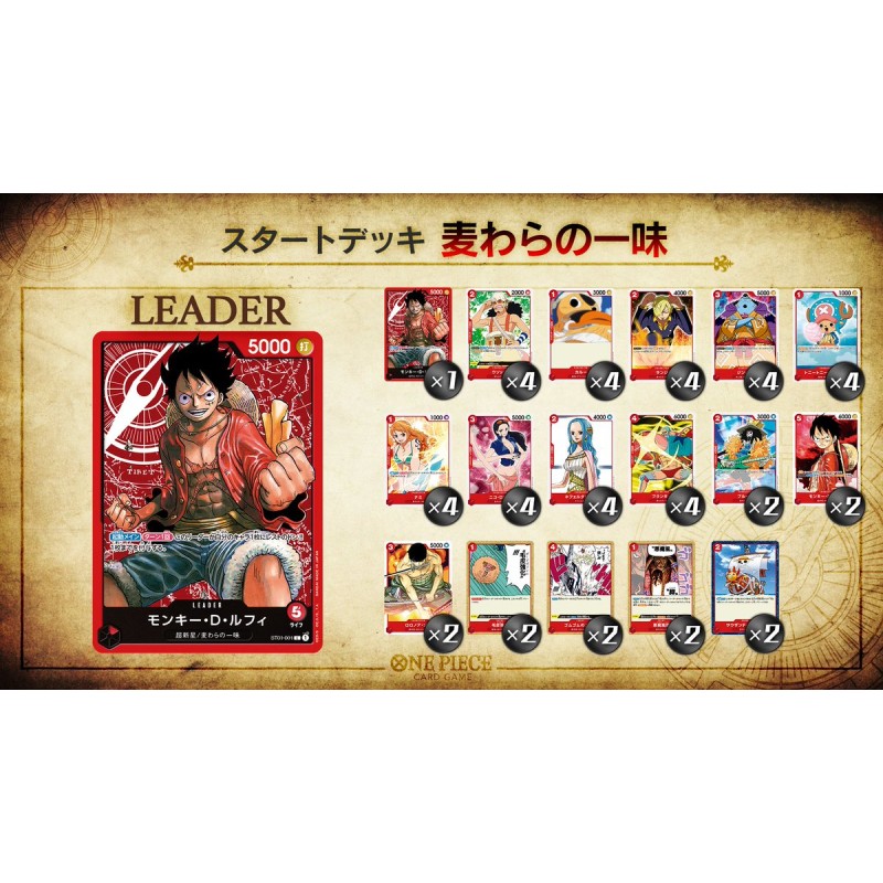 One Piece Card Game ST-01 Starter Deck – Straw Hat Crew (JP) – inkl. Promo-/Starterkarten