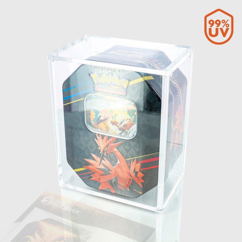 Phoenix Shield Acrylbox für Pokémon Tin  Metalldose – UV99