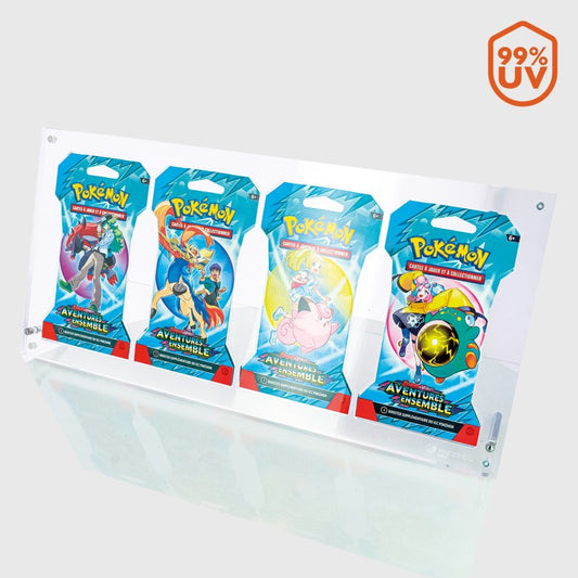 Phoenix Shield Acrylvitrine für 4 Pokémon Blister-Booster – UV99