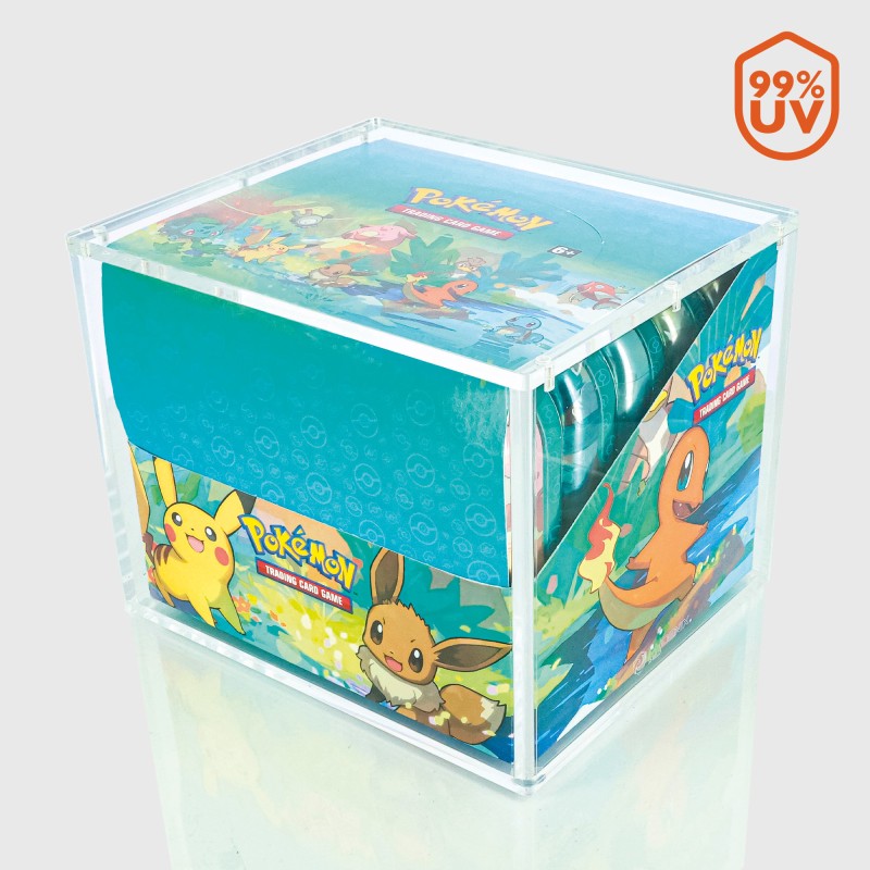 Phoenix Shield Acrylbox für Pokémon 10 Mini Tin Display – UV99