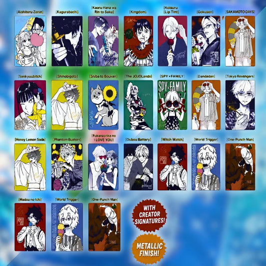 Shueisha Natsukomi 2026 Meta Kira Metallic Card Complete Set (22 Cards) – Japan Exclusive