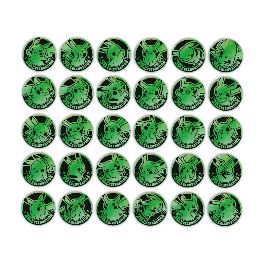 Pokémon 30th Celebration Pikachu Coins – Green