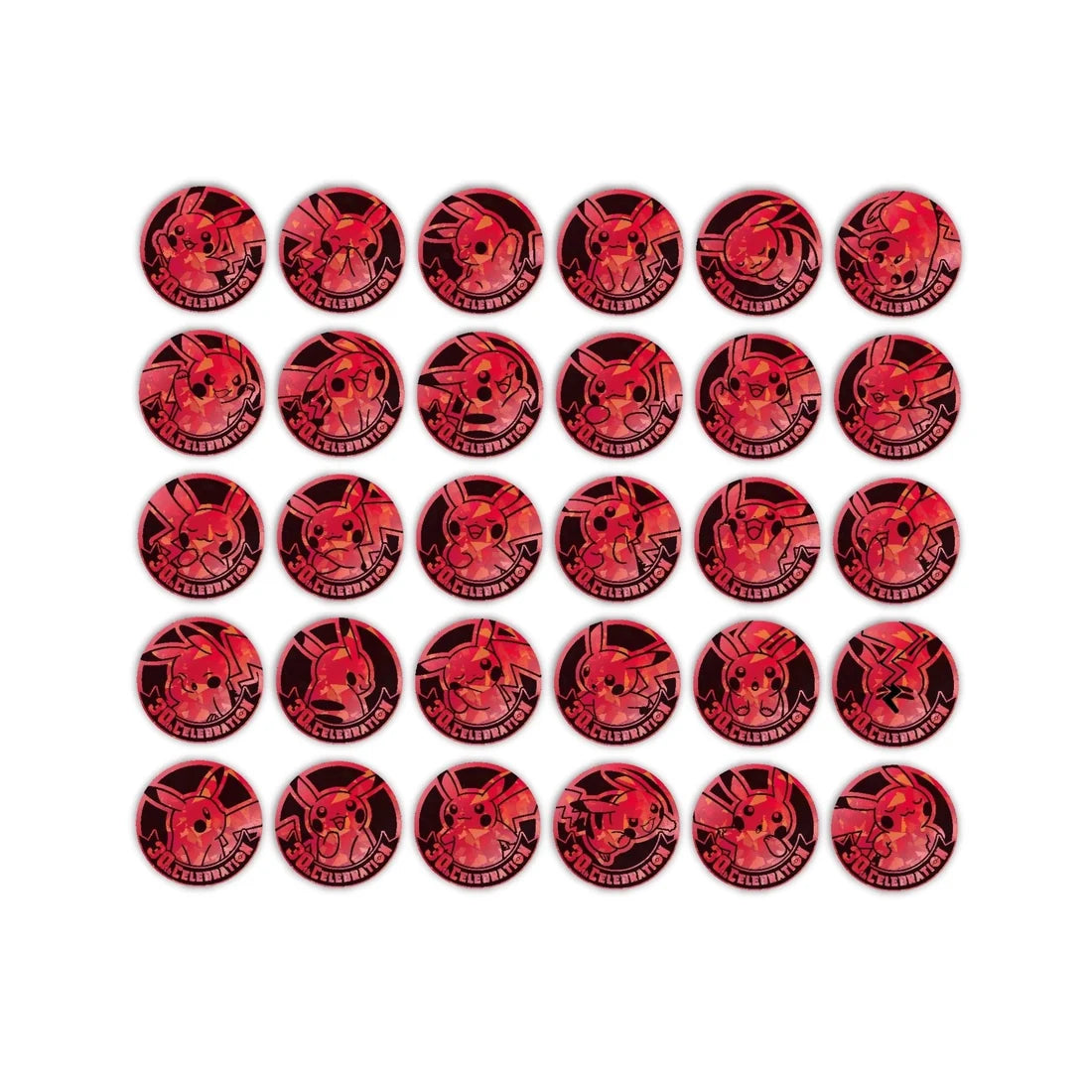 Pokémon 30th Celebration Pikachu Coins – Red