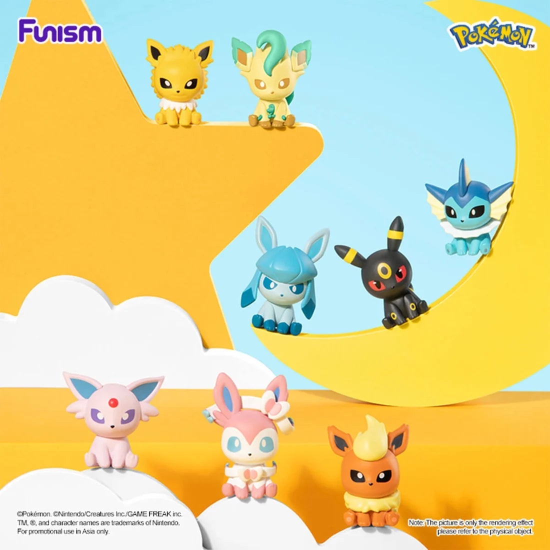 Pokémon Funism Palmsize Wonders Vol. 2 – Eeveelution Gruppenbild