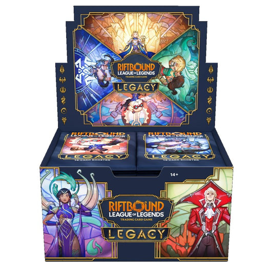 Riftbound League of Legends Legacy Booster Display – Frontansicht