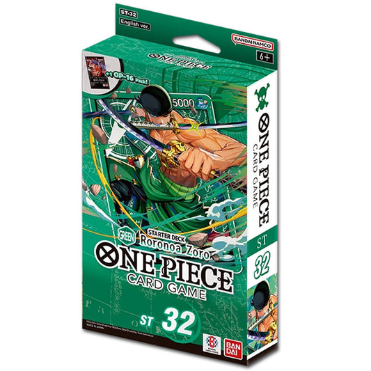One Piece Card Game Starter Deck ST-32 – Green Roronoa Zoro (EN) – Pre-Order